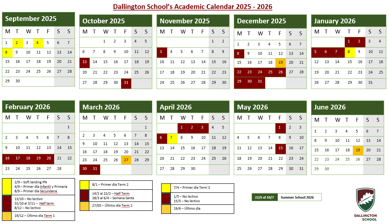 Calendario académico británico 6