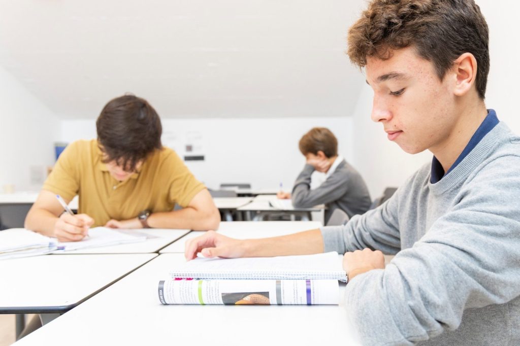 Alumnos estudiando en el aula de Dallington School, colegio británico y bilingüe en Madrid